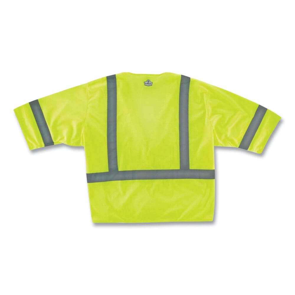 GloWear 8310HL Class 3 Economy Hook and Loop Vest, Polyester, 4X-Large/5X-Large, Lime, Ships in 1-3 Business Days - Image 3