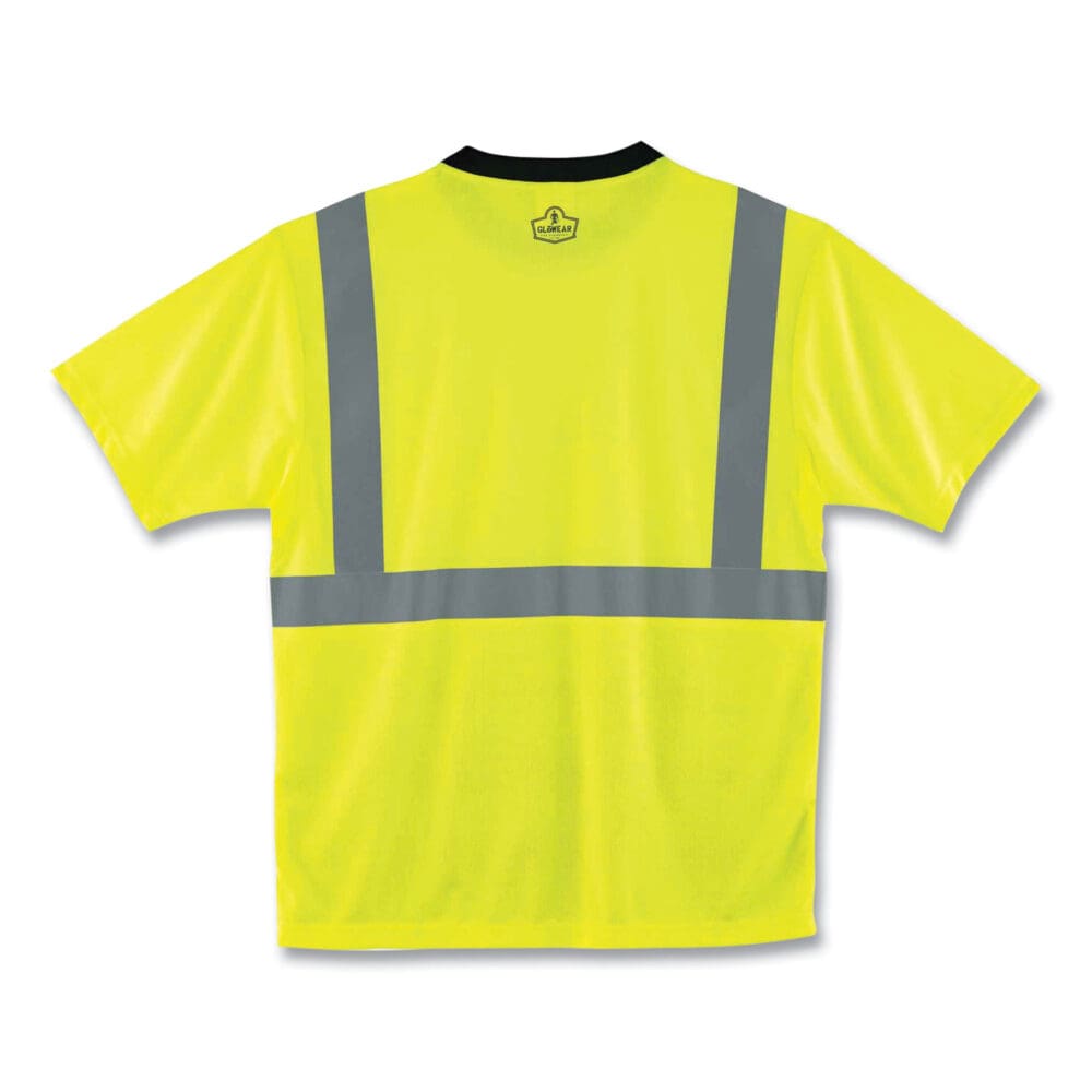 GloWear 8289BK Class 2 Hi-Vis T-Shirt with Black Bottom, Medium, Lime, Ships in 1-3 Business Days - Image 3