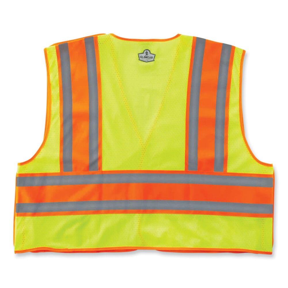 GloWear 8245PSV Class 2 Public Safety Vest, Polyester, 6X-Large/7X-Large, Lime, Ships in 1-3 Business Days - Image 2