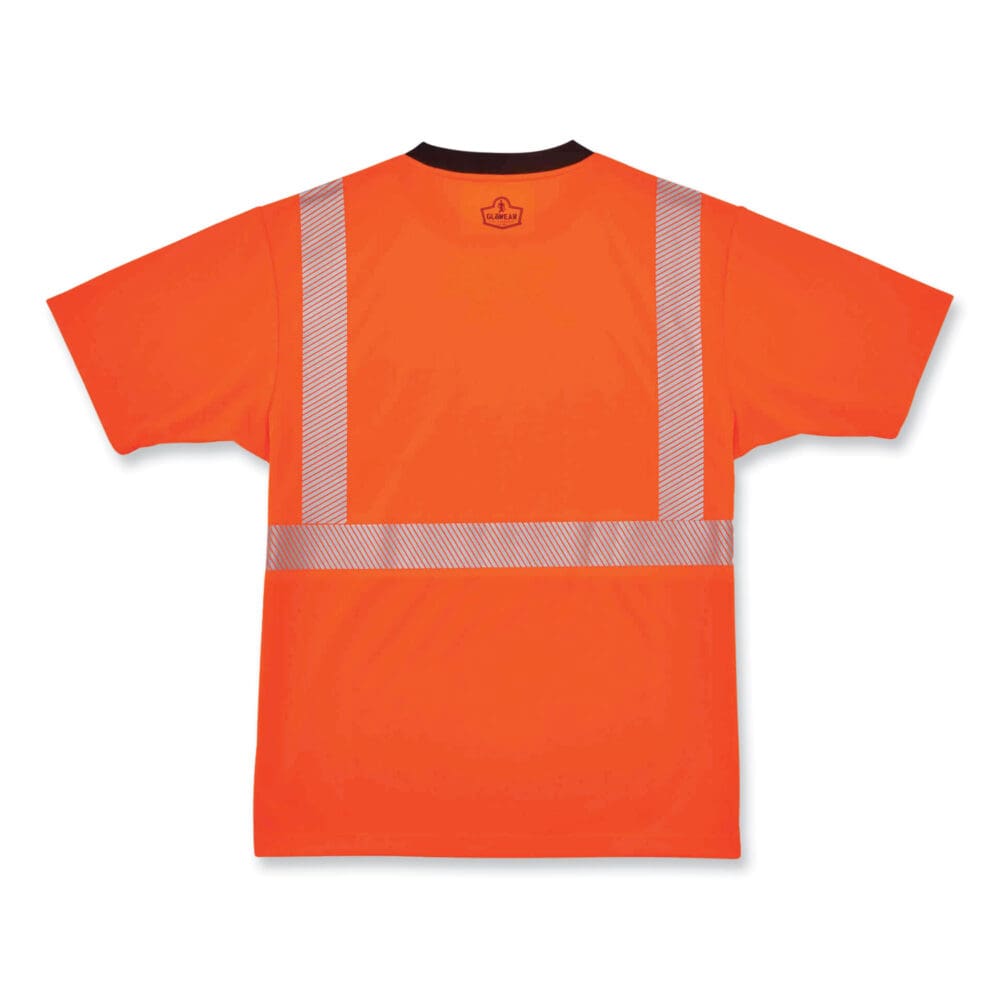 GloWear 8280BK Class 2 Performance T-Shirt with Black Bottom, Polyester, 2X-Large, Orange, Ships in 1-3 Business Days - Image 2