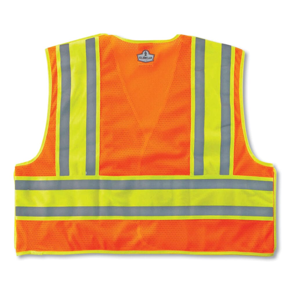 GloWear 8245PSV Class 2 Public Safety Vest, Polyester, Large/X-Large, Orange, Ships in 1-3 Business Days - Image 3