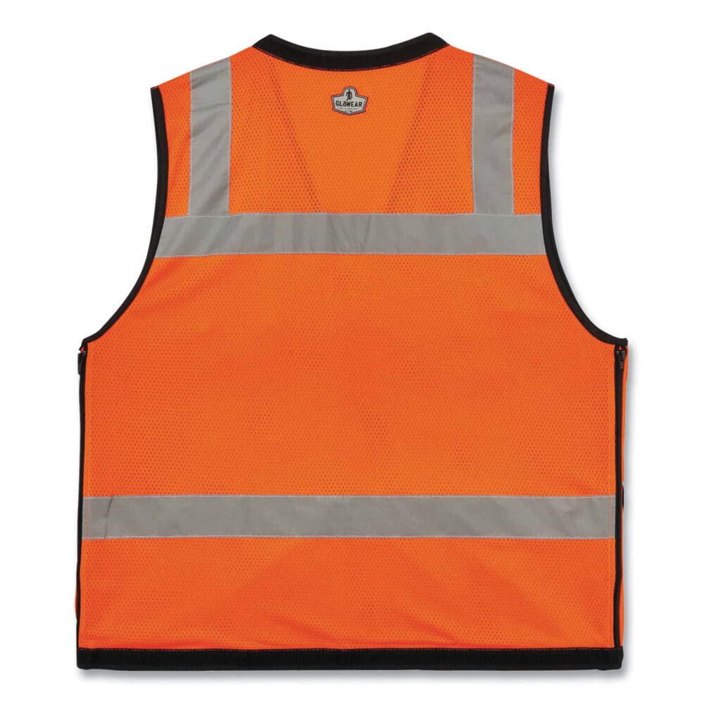 GloWear 8253HDZ Class 2 Heavy-Duty Mesh Surveyors Vest, Polyester, Large/X-Large, Orange, Ships in 1-3 Business Days - Image 3