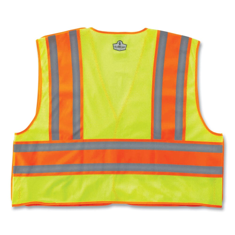 GloWear 8245PSV Class 2 Public Safety Vest, Polyester, 4X-Large/5X-Large, Lime, Ships in 1-3 Business Days - Image 3