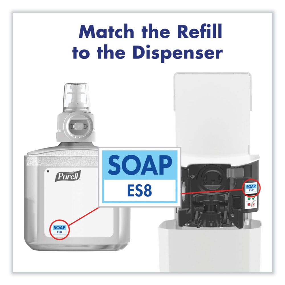 ES8 Soap Touch-Free Dispenser, 1,200 mL, 5.25 x 8.8 x 12.13, White - Image 6