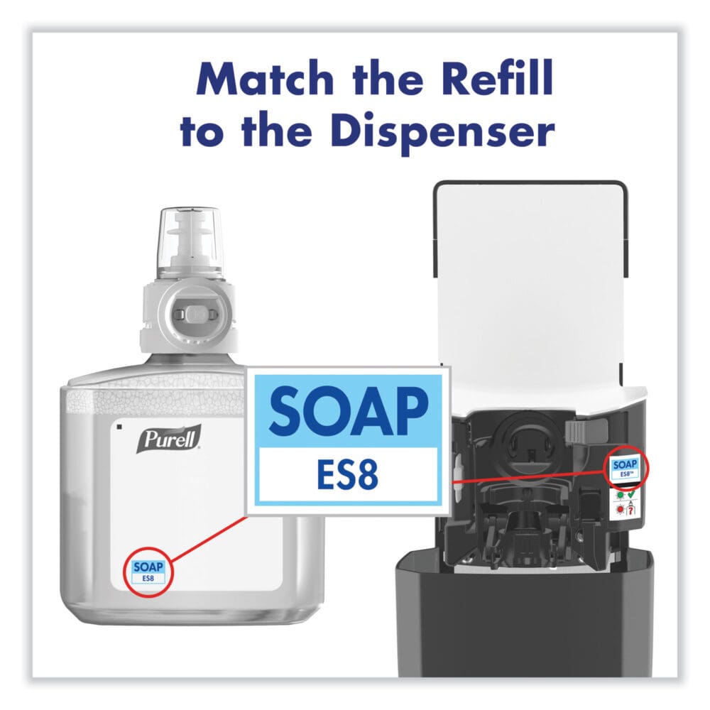 ES8 Soap Touch-Free Dispenser, 1,200 mL, 5.25 x 8.8 x 12.13, Graphite - Image 6