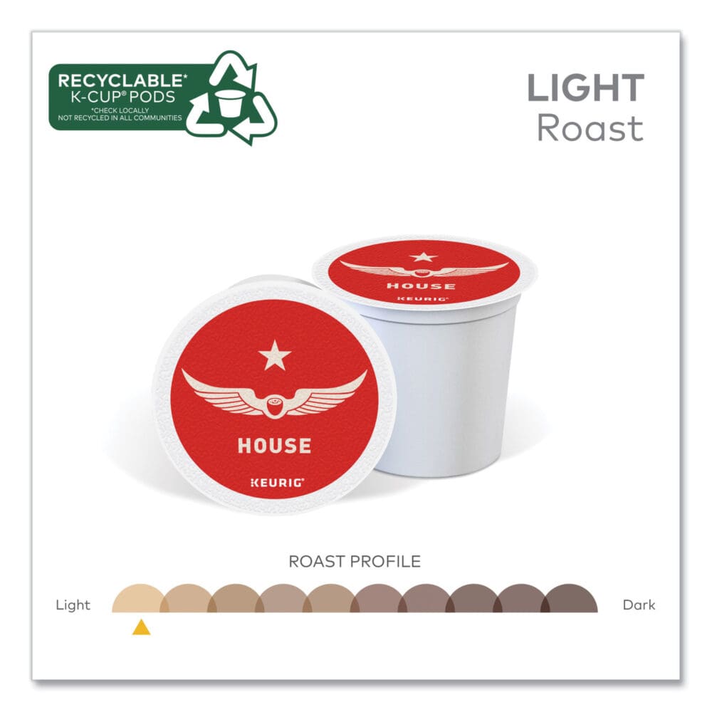 House Blend Coffee K-Cups, Light Roast, 20/Box - Image 2