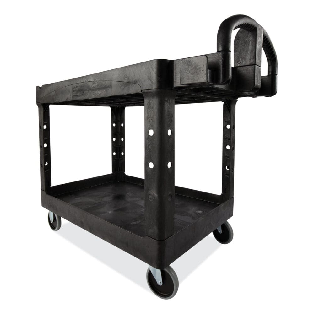 Heavy-Duty Platform Truck Cart, 1,200 lb Capacity, 24 x 48 Platform, Black - Image 2