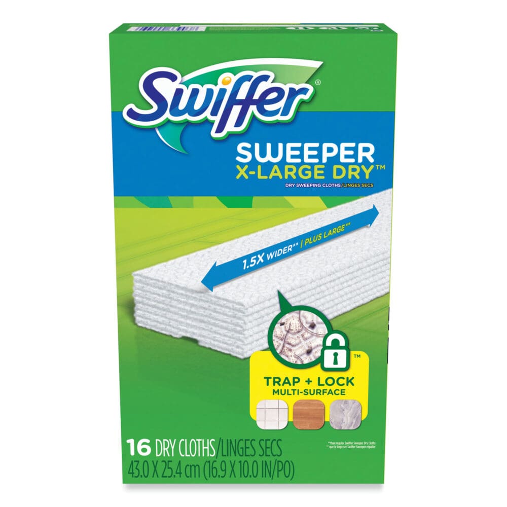 Sweeper XL Dry Refill Cloths, 16.9" x 9.8", White, 16/Box - Image 3