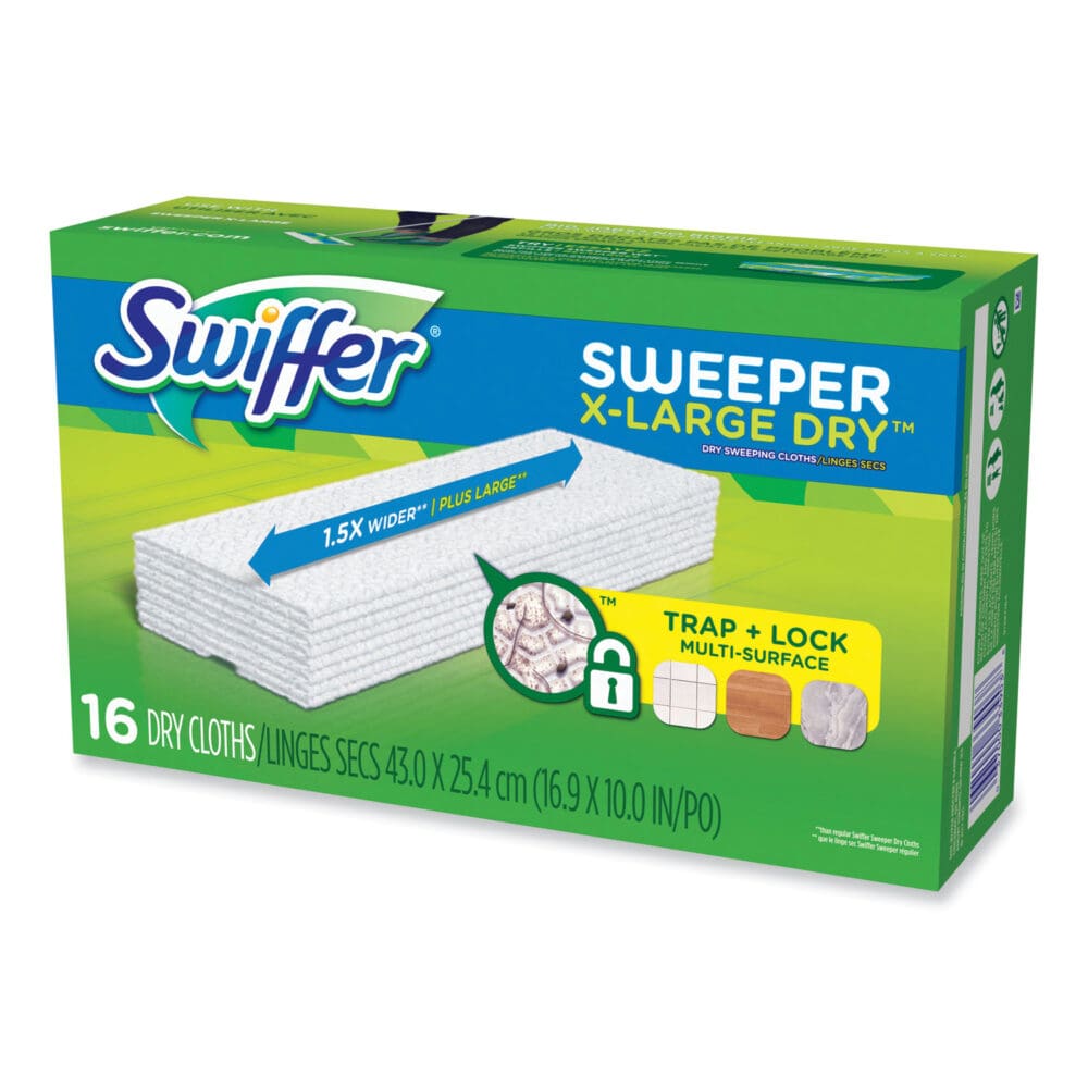 Sweeper XL Dry Refill Cloths, 16.9" x 9.8", White, 16/Box - Image 4