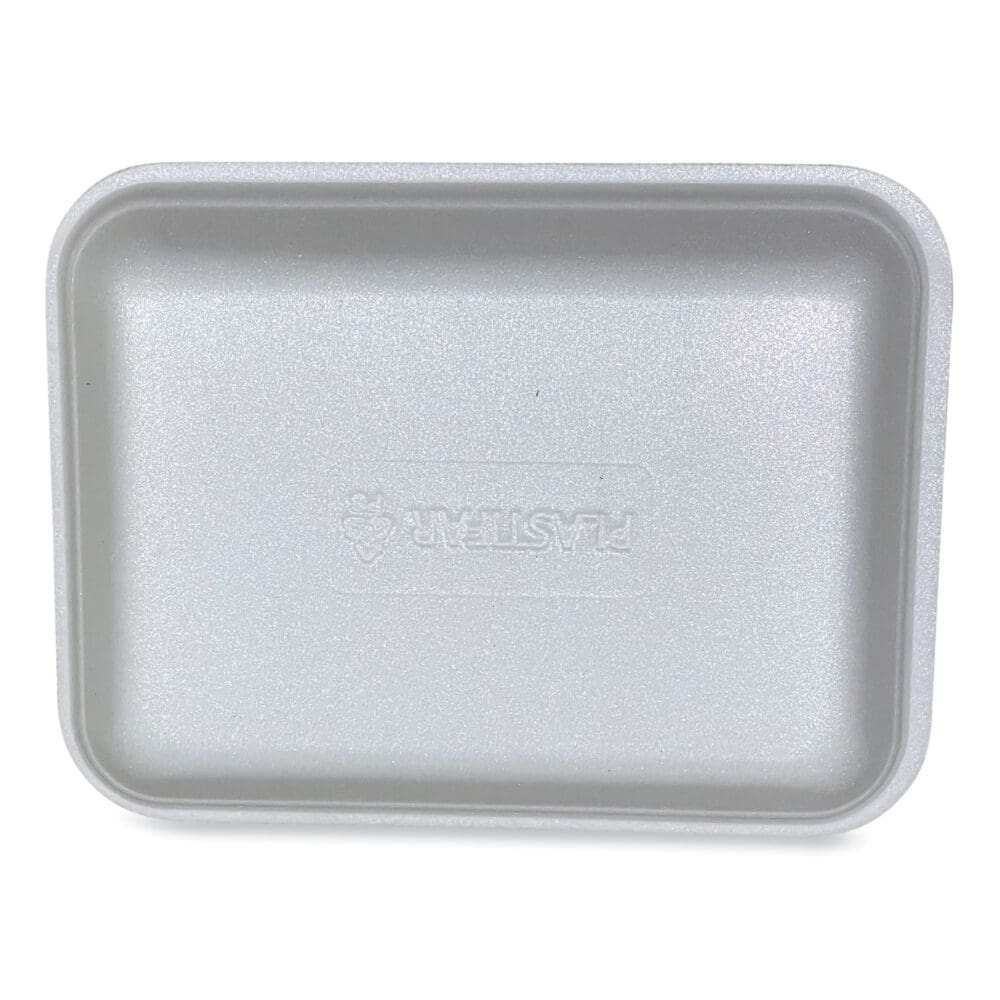 Meat Trays, #3P, 8.7 x 6.6 x 1.1, White, 400/Carton - Image 3