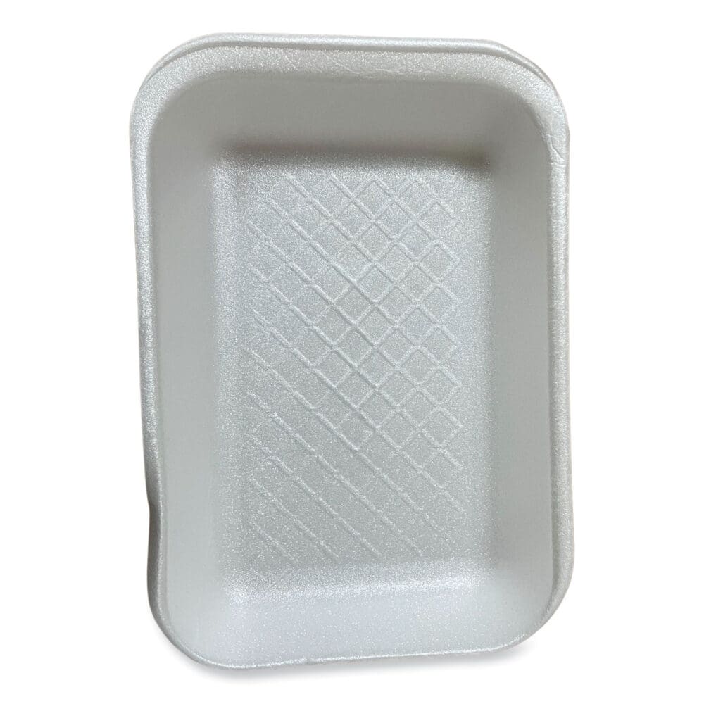 Meat Trays, #2D, 8.56 x 6.1 x 1.2, White, 500/Carton - Image 2