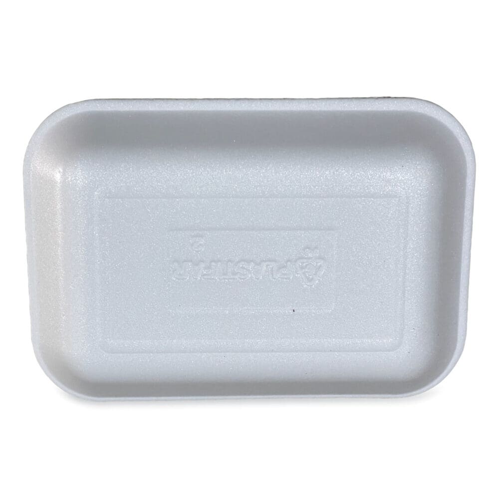 Meat Trays, #2. 8.5 x 6.03 x 1.11, White, 500/Carton - Image 2