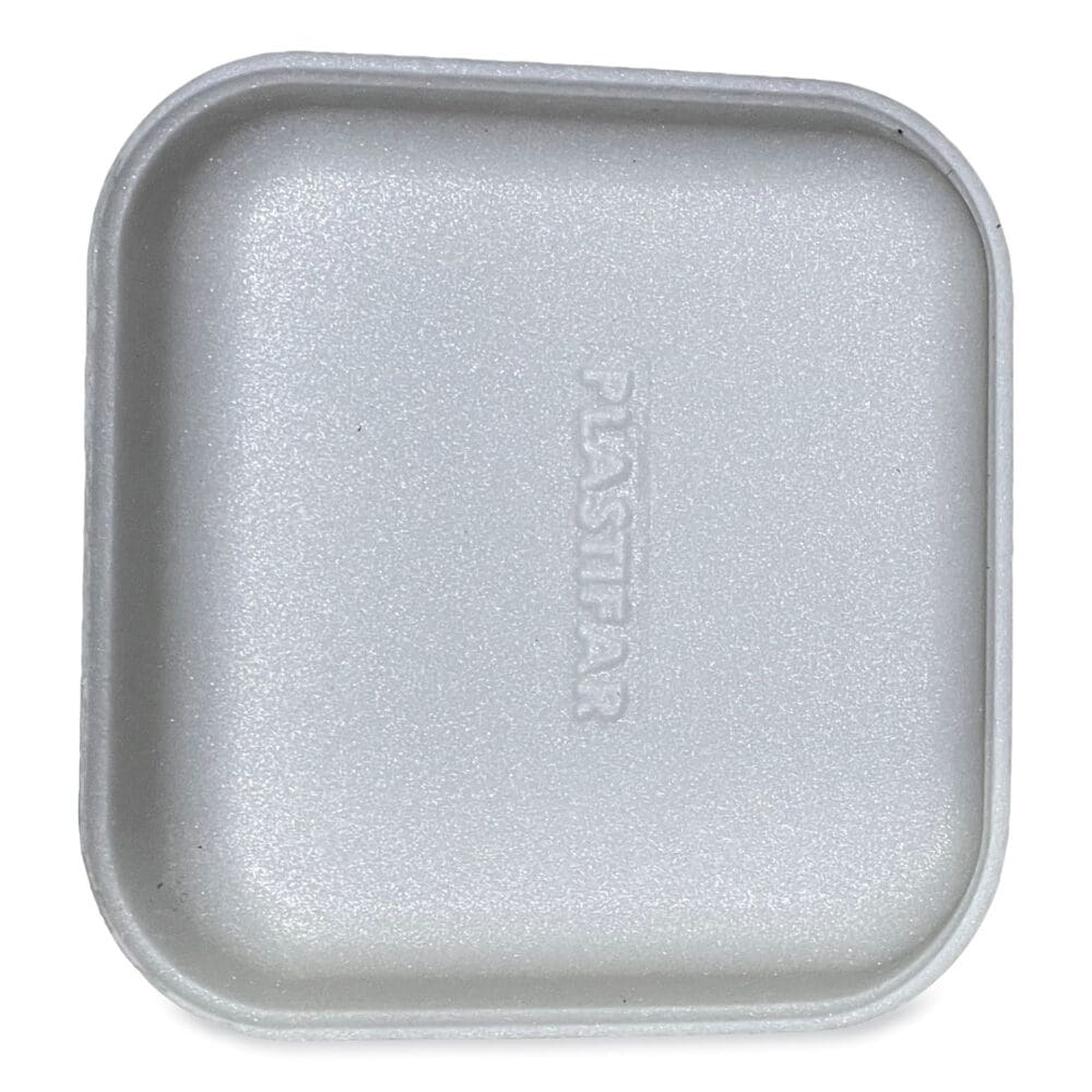 Meat Trays, #1, 5.38 x 5.38 x 1.07, White, 500/Carton - Image 3