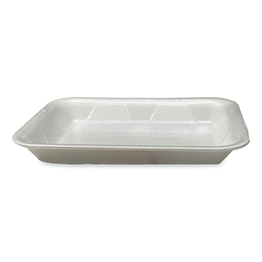 Meat Trays, #4P, 9.5 x 7.19 x 1.2, White, 500/Carton - Image 2