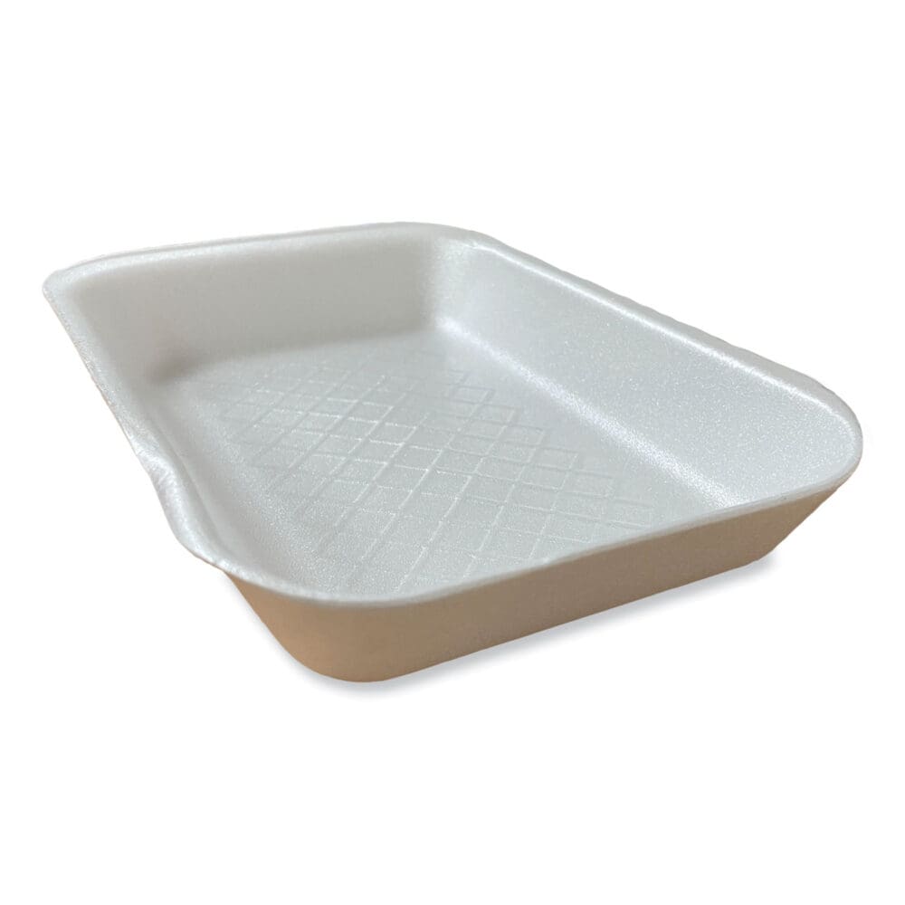 Meat Trays, #2D, 8.56 x 6.1 x 1.2, White, 500/Carton - Image 3