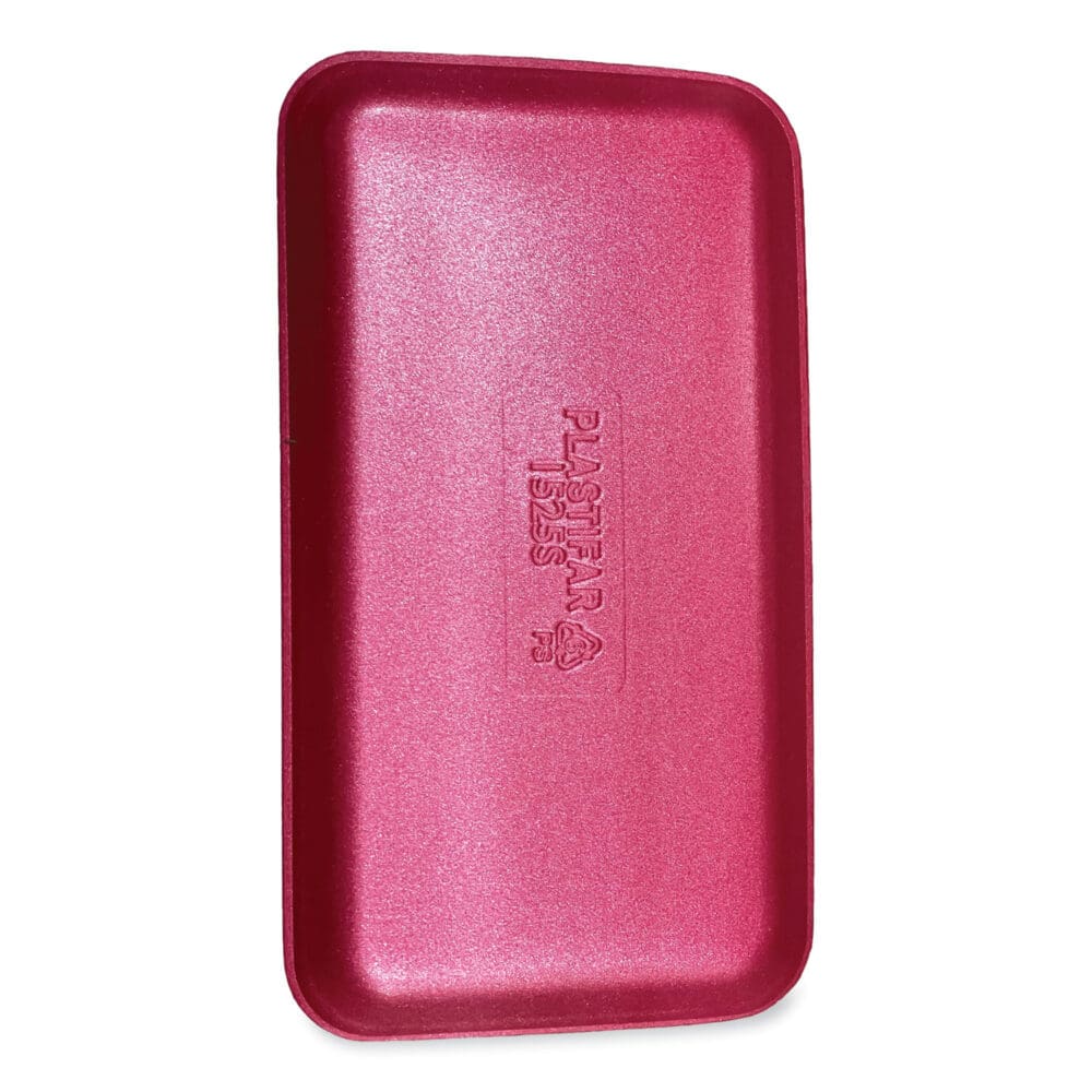 Meat Trays, #1525, 14.5 x 8 x 0.75, Pink, 250/Carton - Image 3