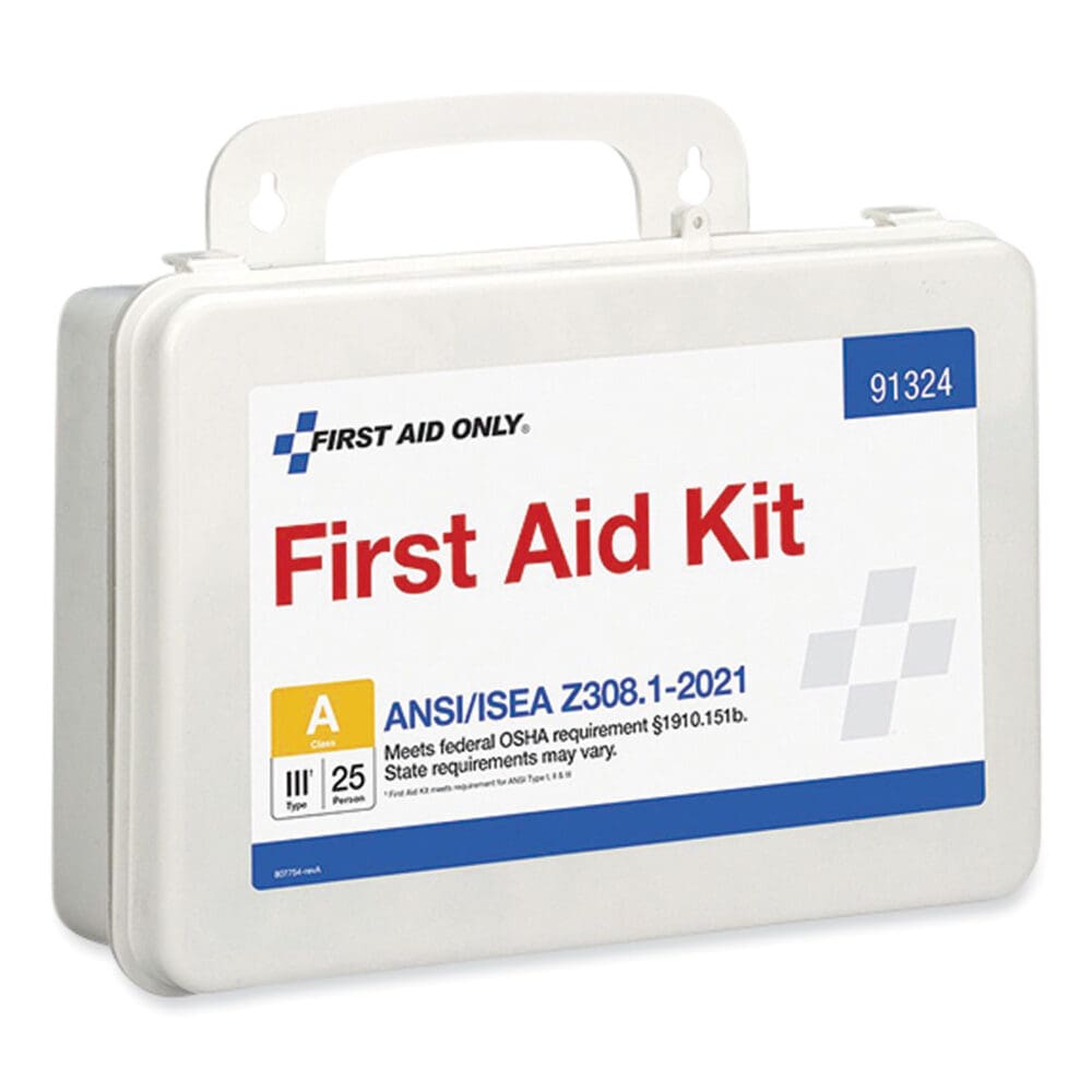 ANSI 2021 First Aid Kit for 25 People, 94 Pieces, Plastic Case - Image 3