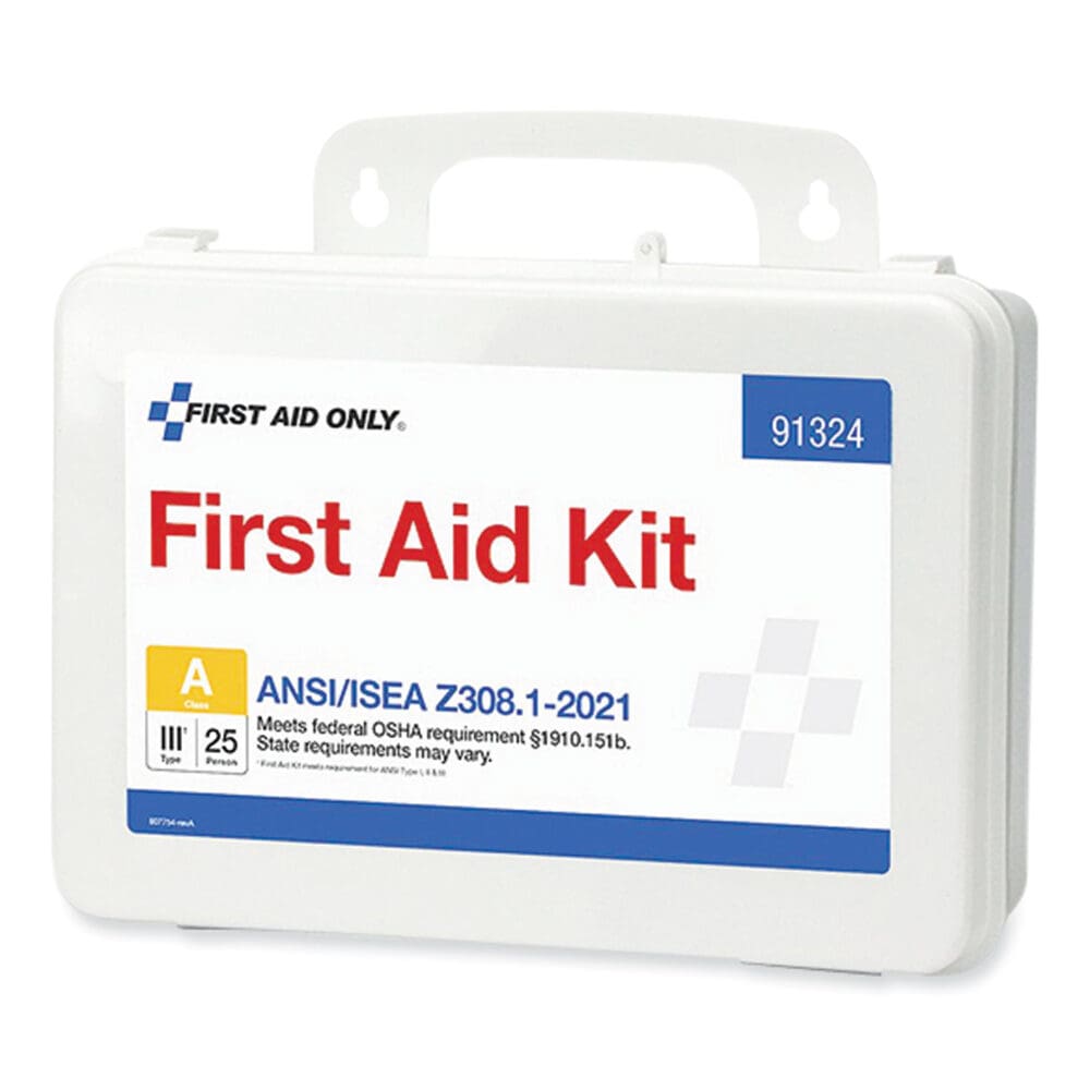 ANSI 2021 First Aid Kit for 25 People, 94 Pieces, Plastic Case - Image 2