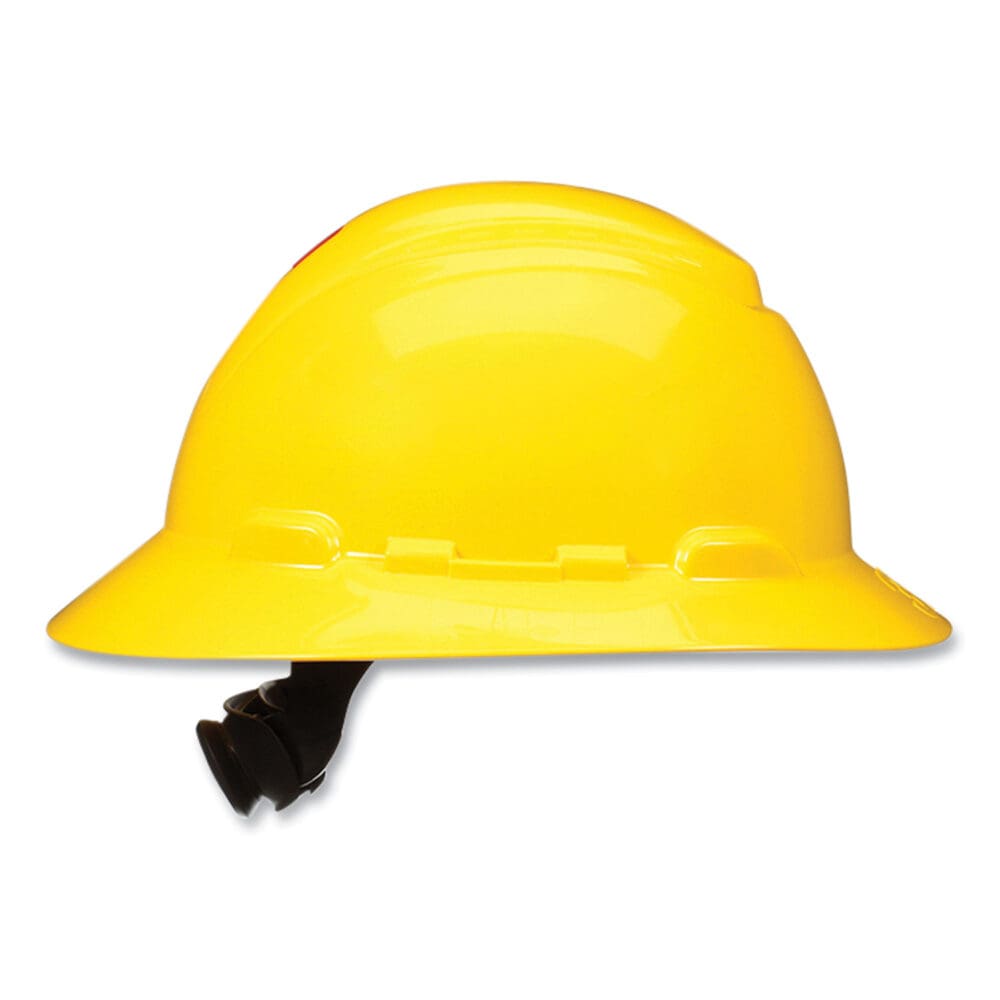 SecureFit Full Brim Hard Hat with Uvicator, Four-Point Ratchet Suspension, Yellow - Image 6