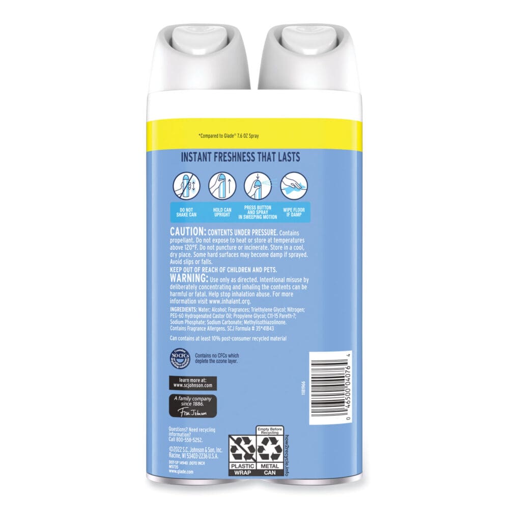 Air Freshener, Clean Linen Scent, 8.3 oz, 2/Pack, 3Packs/Carton - Image 4