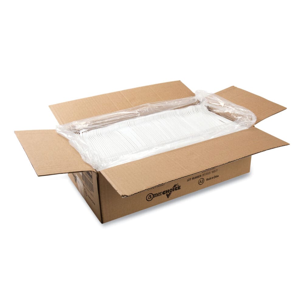 Polypropylene Cutlery, Soda Spoon, 7.87", White, 1,000/Carton - Image 4