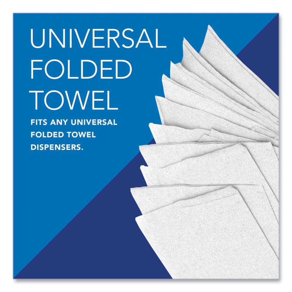 Multi-Fold Towels, Absorbency Pockets, 1-Ply, 9.2 x 9.4, White, 250 Sheets/Pack - Image 3