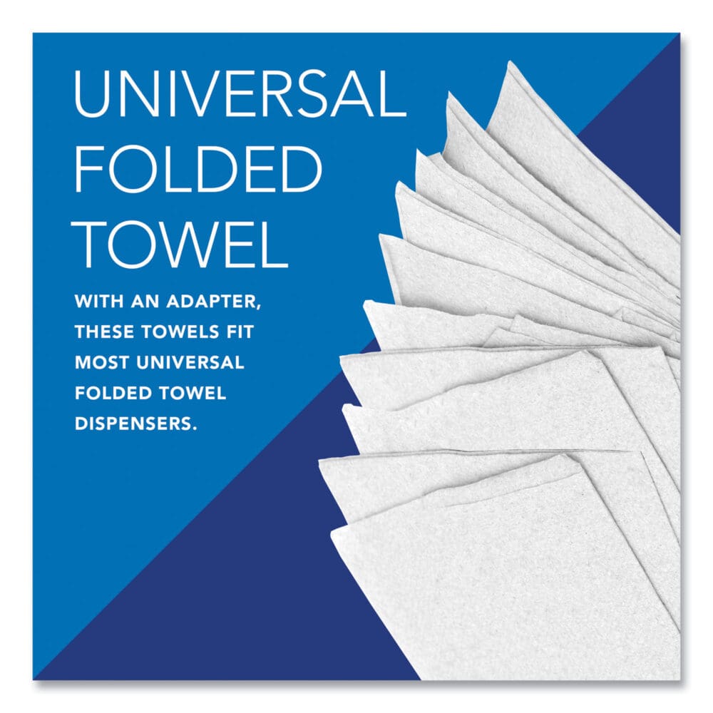 Pro Scottfold Towels, 1-Ply, 7.8 x 12.4, White, 175 Towels/Pack, 25 Packs/Carton - Image 3