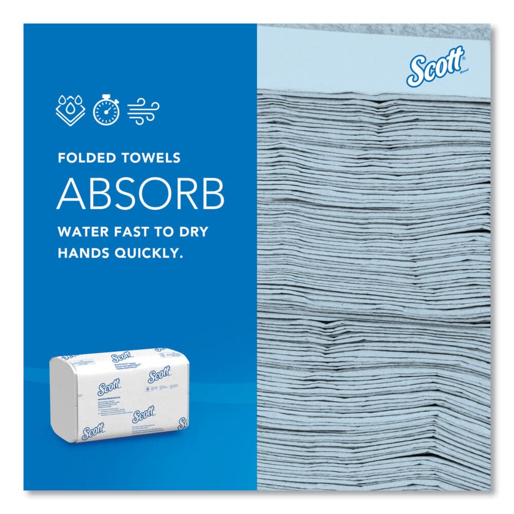 Pro Scottfold Towels, 1-Ply, 7.8 x 12.4, White, 175 Towels/Pack, 25 Packs/Carton - Image 4