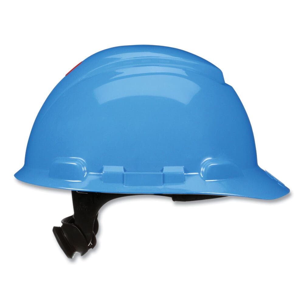 SecureFit H-Series Hard Hats, H-700 Cap with UV Indicator, 4-Point Pressure Diffusion Ratchet Suspension, Blue - Image 4