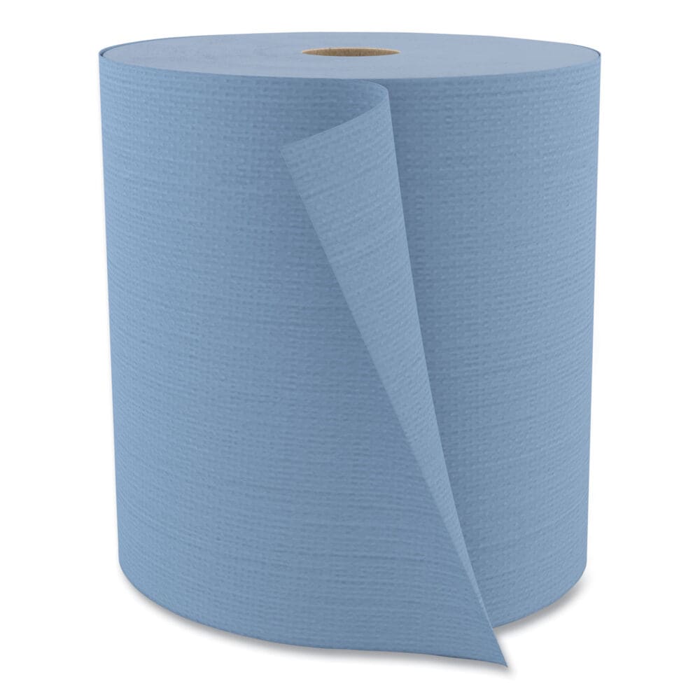 Tuff-Job Spunlace Towels, Jumbo Roll, 12 x 13, Blue, 475/Roll - Image 3