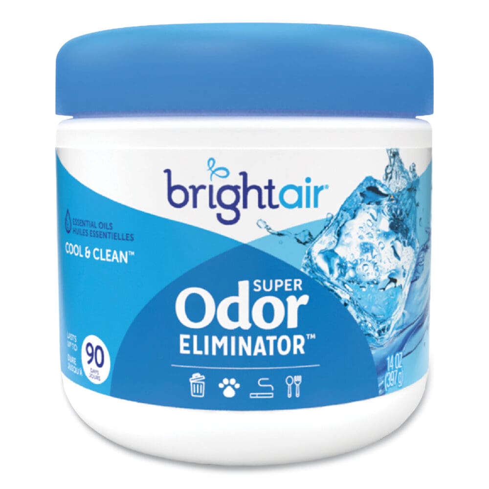 Super Odor Eliminator, Cool and Clean, Blue, 14 oz Jar, 6/Carton - Image 7