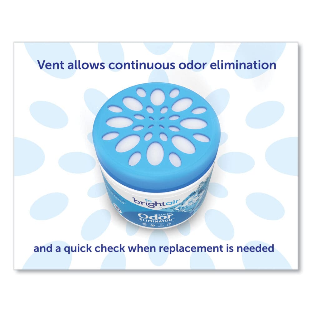 Super Odor Eliminator, Cool and Clean, Blue, 14 oz Jar, 6/Carton - Image 3