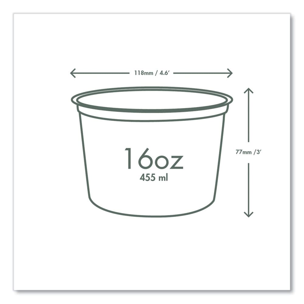 Round Deli Pots, 16 oz, 4.6 Diameter x 3"h, Clear, Plastic, 500/Carton - Image 4