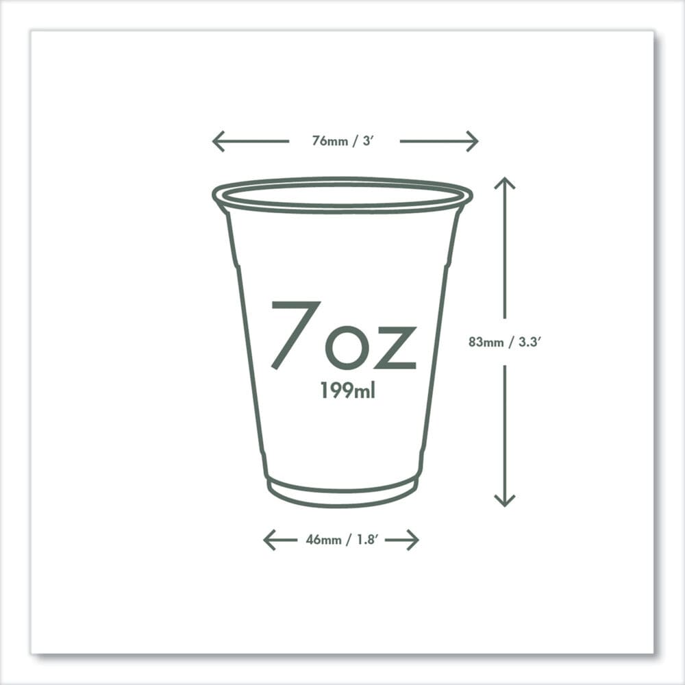 76-Series Cold Cup, 7 oz, Clear/Green, 1,000/Carton - Image 4