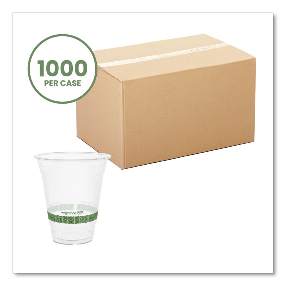 96-Series Cold Cup, 12 oz, Clear/Green, 1,000/Carton - Image 6