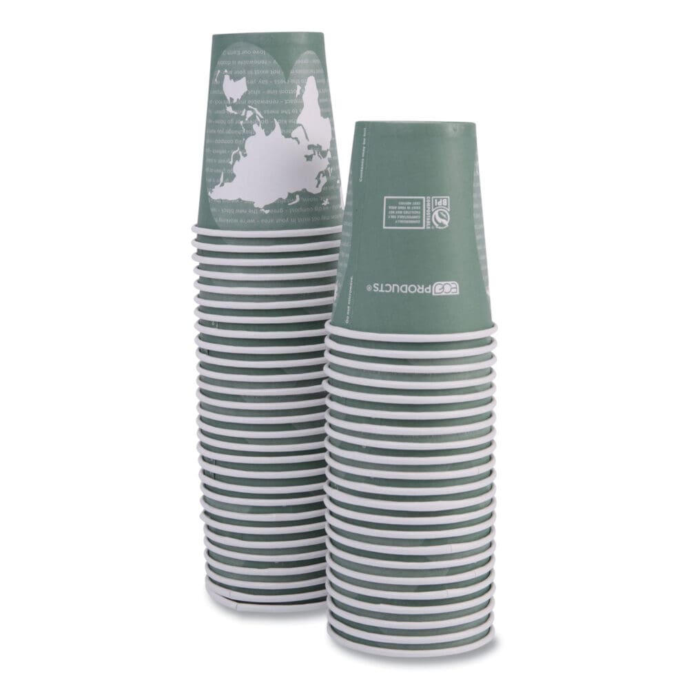 World Art Renewable and Compostable Hot Cups, 12 oz, 50/Pack, 20 Packs/Carton - Image 9