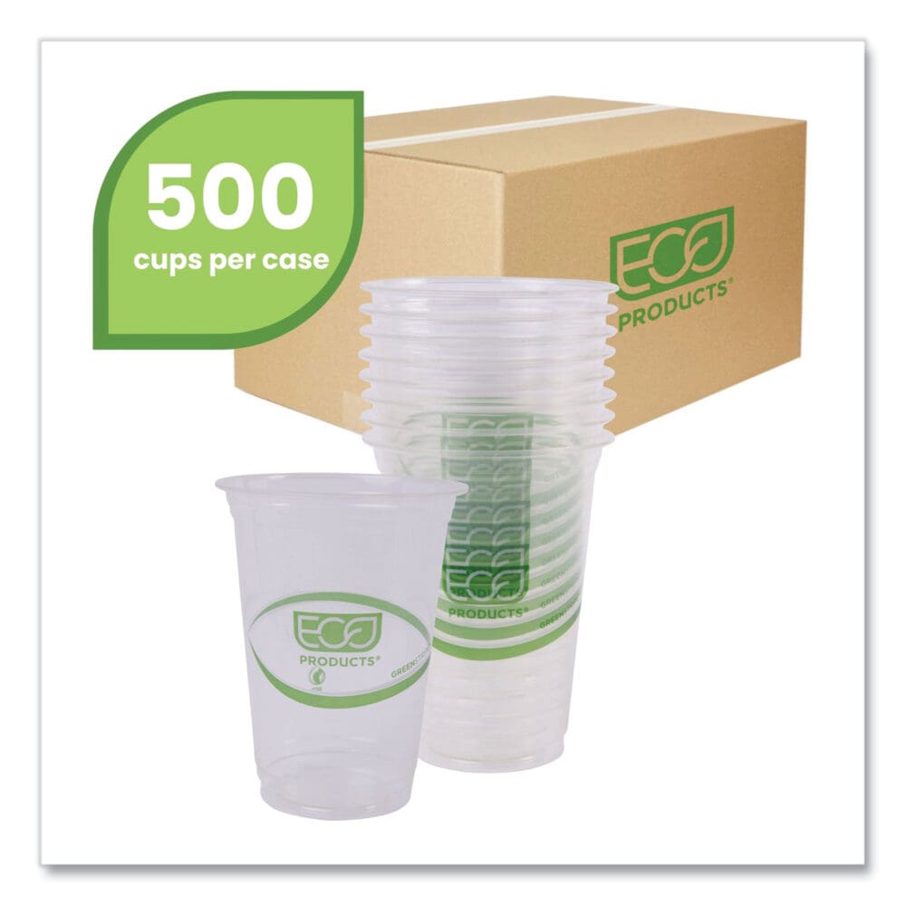 GreenStripe Renewable and Compostable Cold Cups, 16 oz, Clear, 50/Pack, 20 Packs/Carton - Image 9