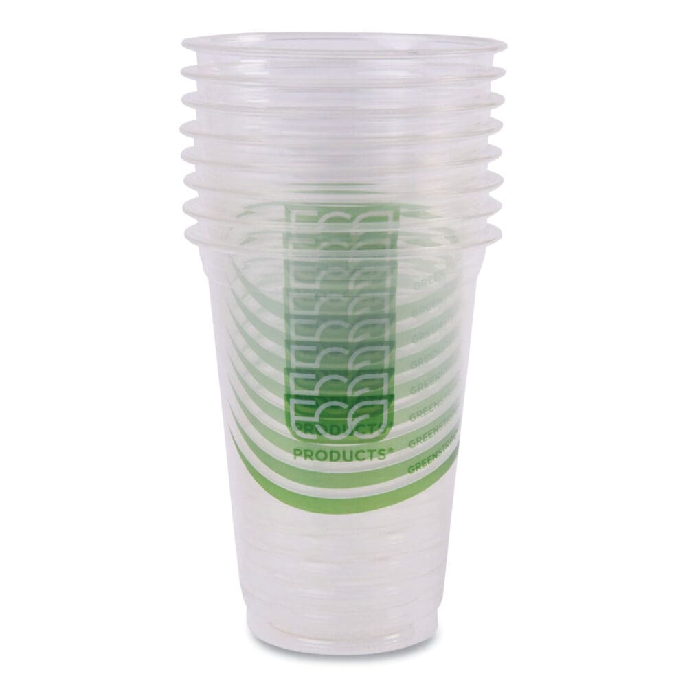 GreenStripe Renewable and Compostable Cold Cups, 16 oz, Clear, 50/Pack, 20 Packs/Carton - Image 6