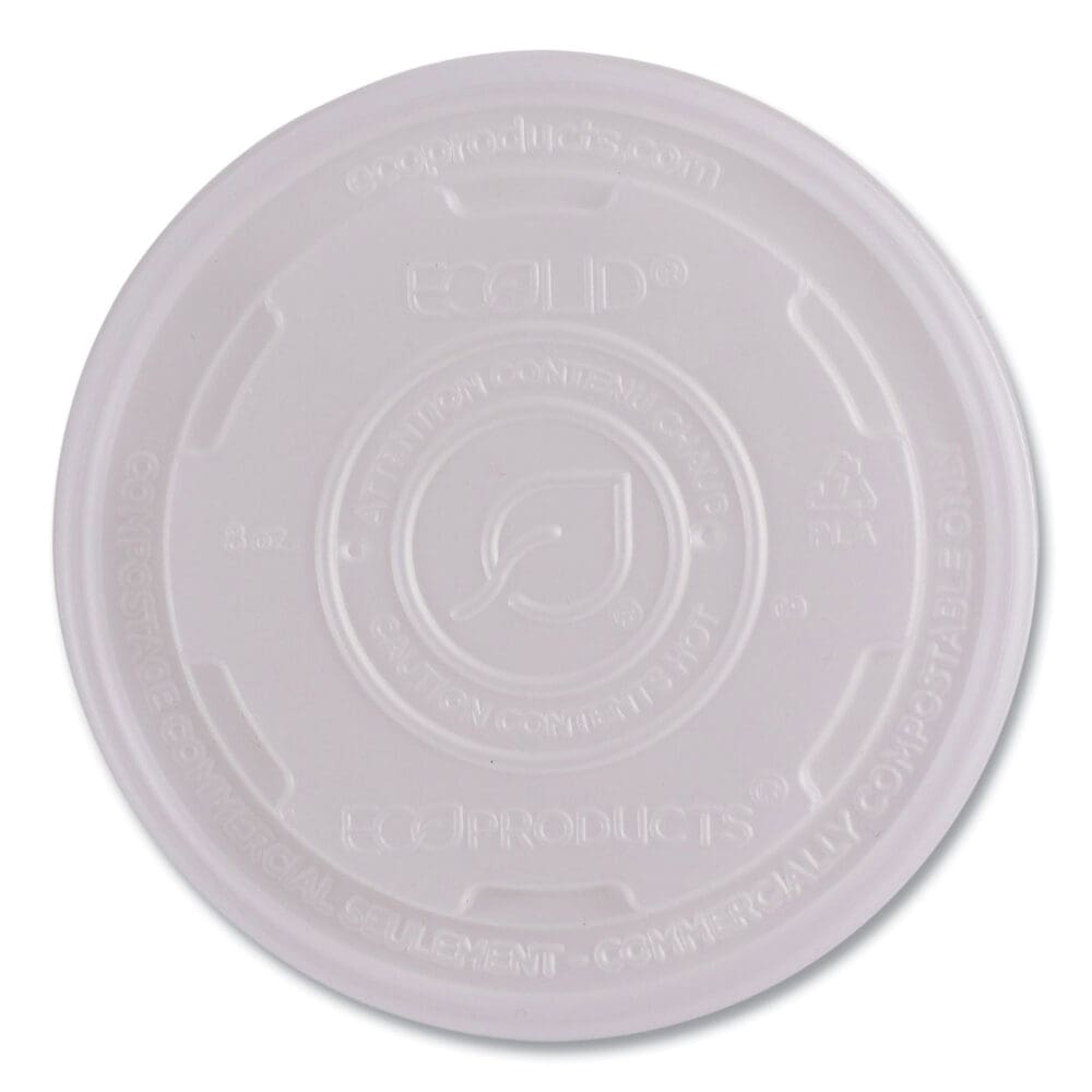 World Art PLA-Laminated Soup Container Lids, Fits 8 oz Sizes, Translucent, Plastic, 50/Pack, 20 Packs/Carton - Image 5