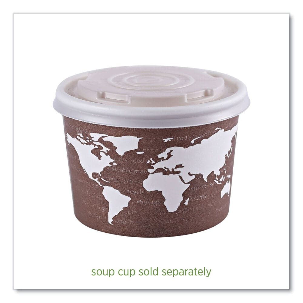 World Art PLA-Laminated Soup Container Lids, Fits 8 oz Sizes, Translucent, Plastic, 50/Pack, 20 Packs/Carton - Image 6