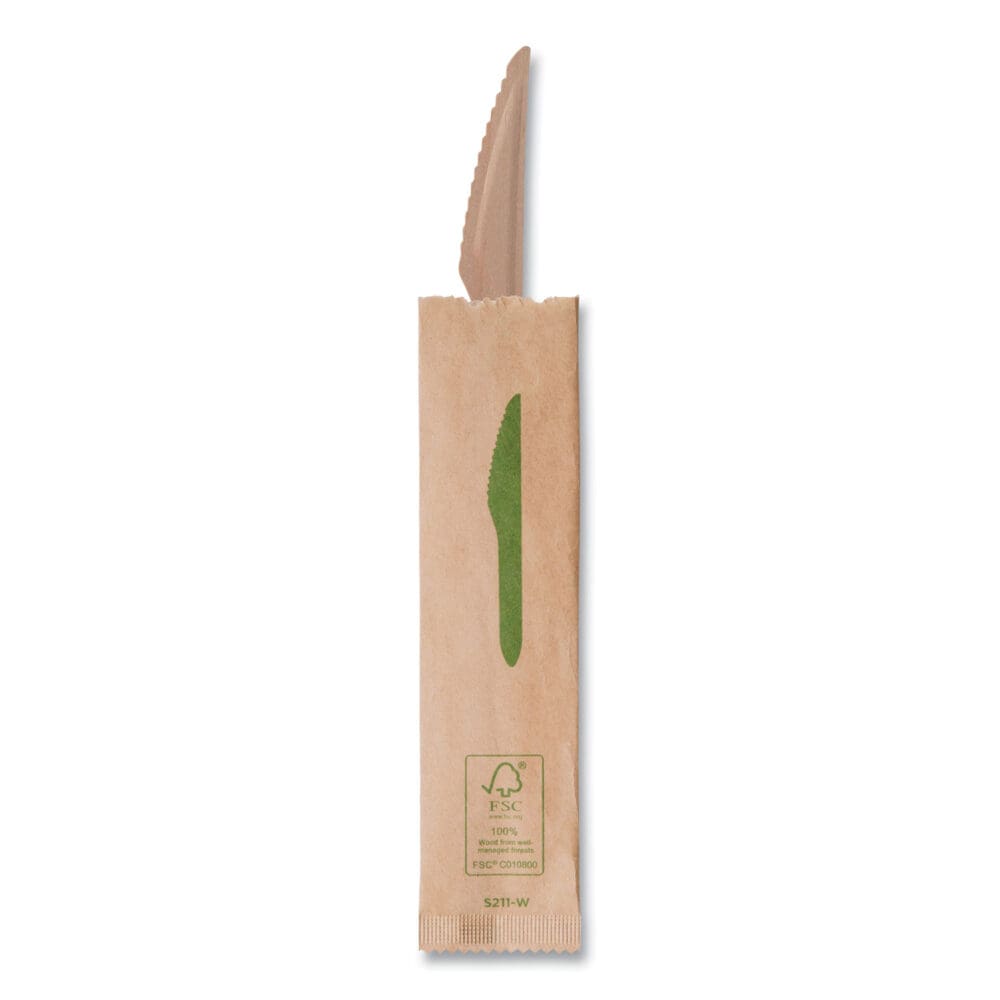 Wood Cutlery, Knife, Natural, 500/Carton - Image 2