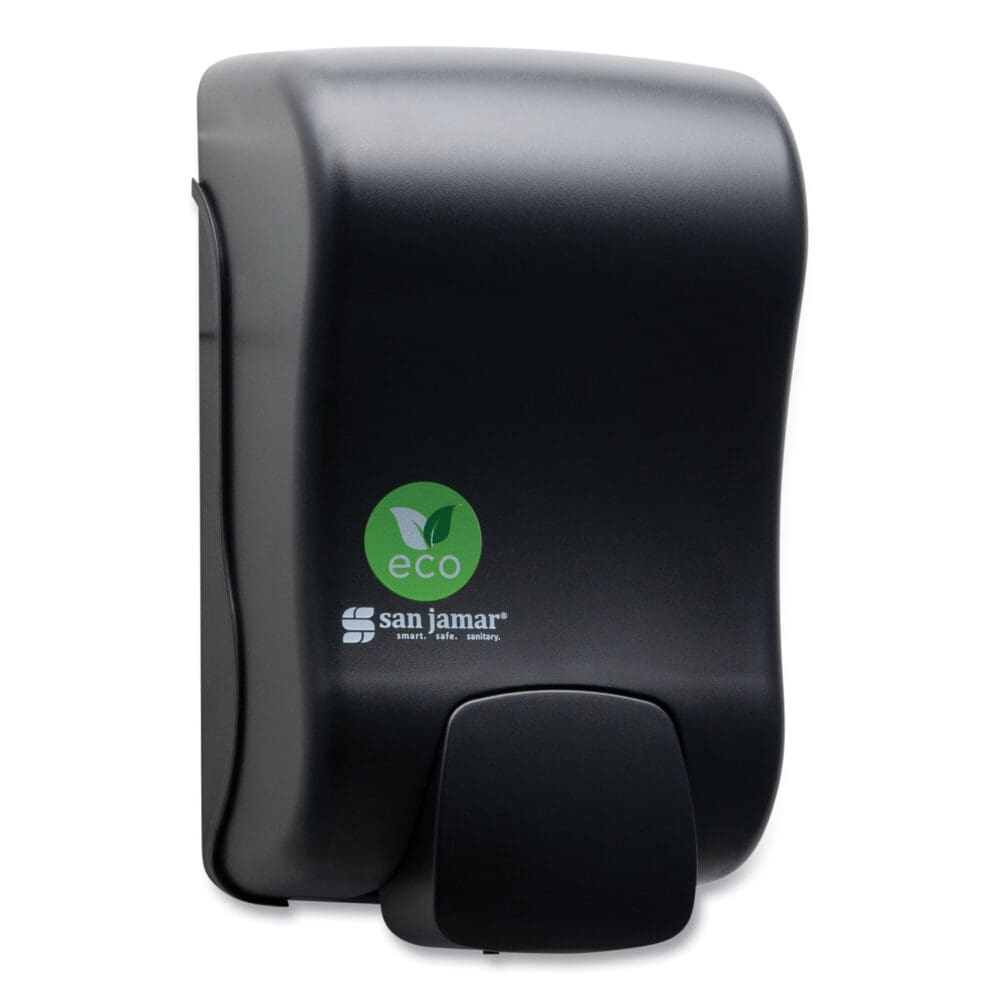 ecoLogic Rely Manual Foam Soap and Sanitizer Dispenser, 900 mL, 5,5 x 4,5 x 9.25, Black - Image 2