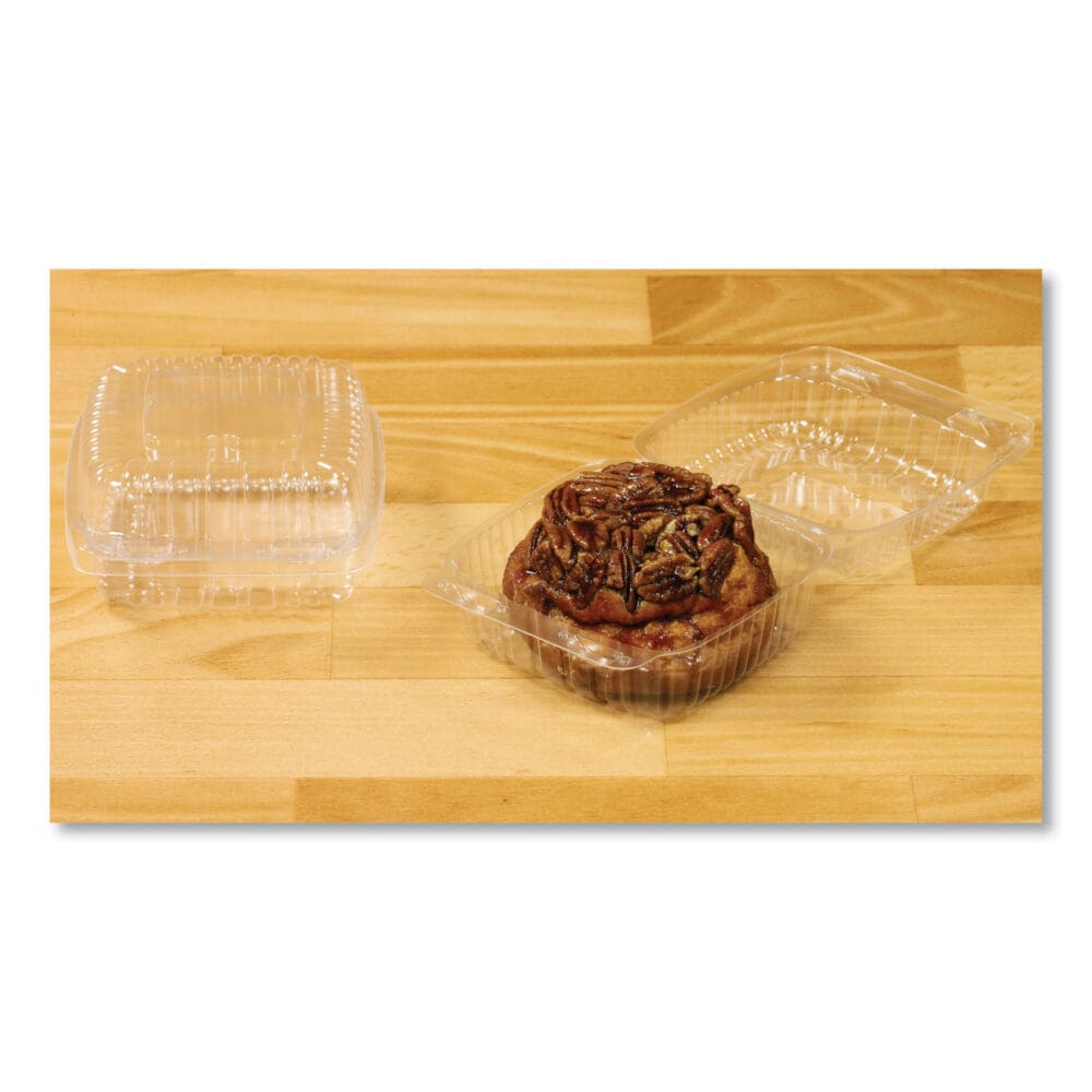 Handi-Lock Single Compartment Food Container, 5.63 w x 3.25 d, Clear, Plastic, 500/Carton - Image 4