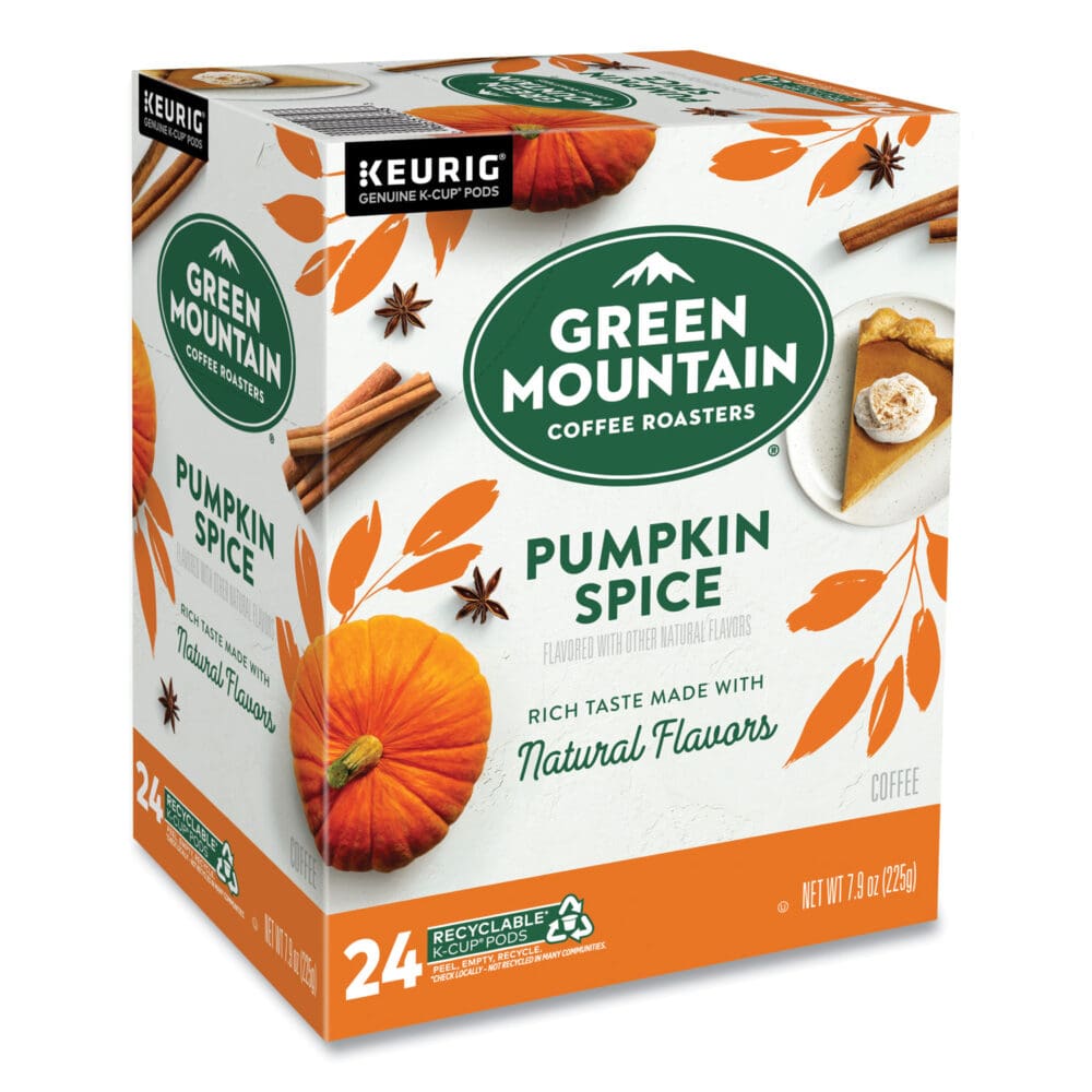 Fair Trade Certified Pumpkin Spice Flavored Coffee K-Cups, 96/Carton - Image 2