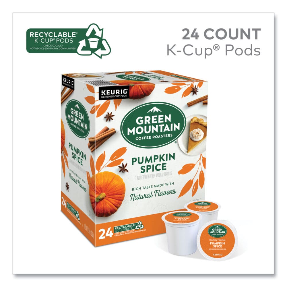 Fair Trade Certified Pumpkin Spice Flavored Coffee K-Cups, 96/Carton - Image 4