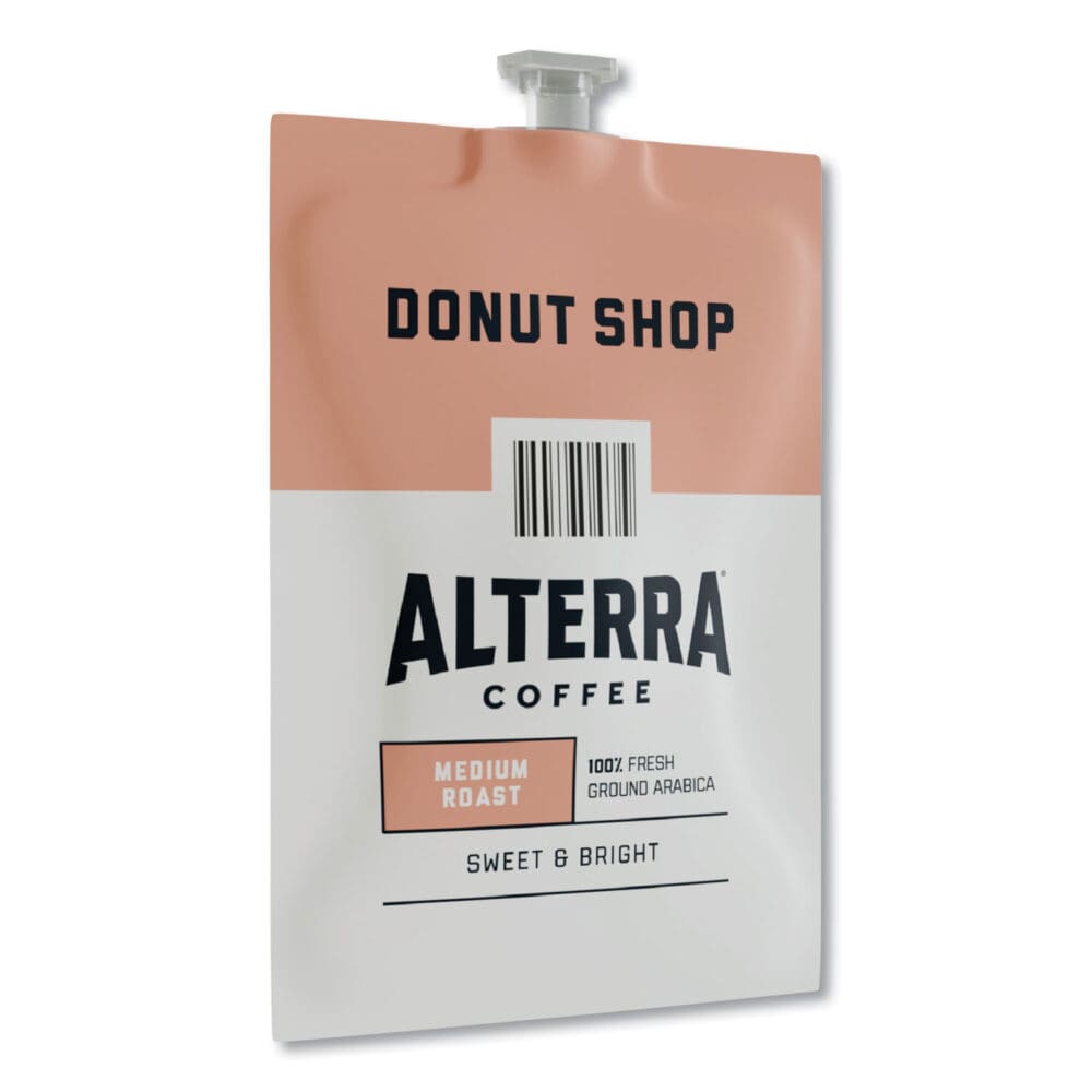 Alterra Donut Shop Coffee Freshpack, Donut Shop, 0.28 oz Pouch, 100/Carton - Image 9