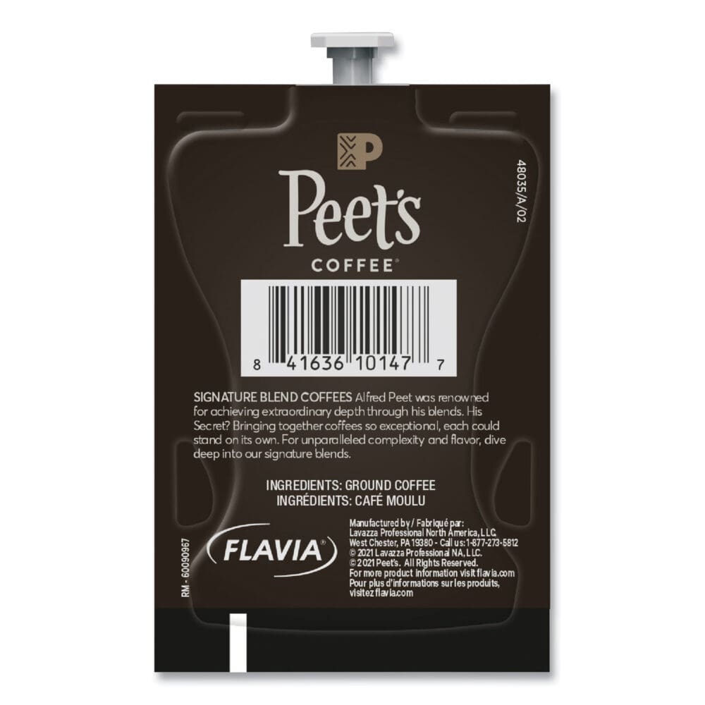 Peet's Coffee Cafe Domingo Freshpack, Cafe Domingo, 0.35 oz Pouch, 76/Carton - Image 7