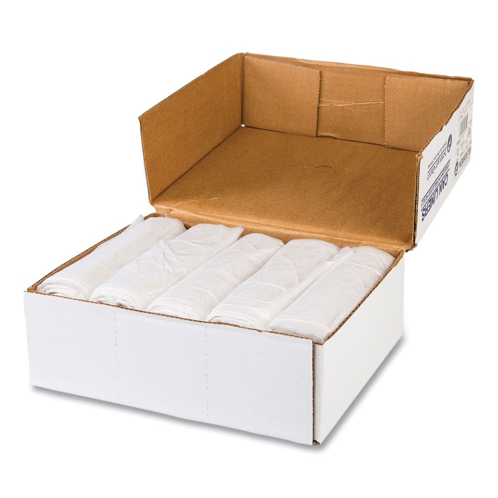 High-Density Commercial Can Liners Value Pack, 16 gal, 7 mic, 24" x 31", Clear, 50 Bags/Roll, 20 Interleaved Rolls/Carton - Image 5