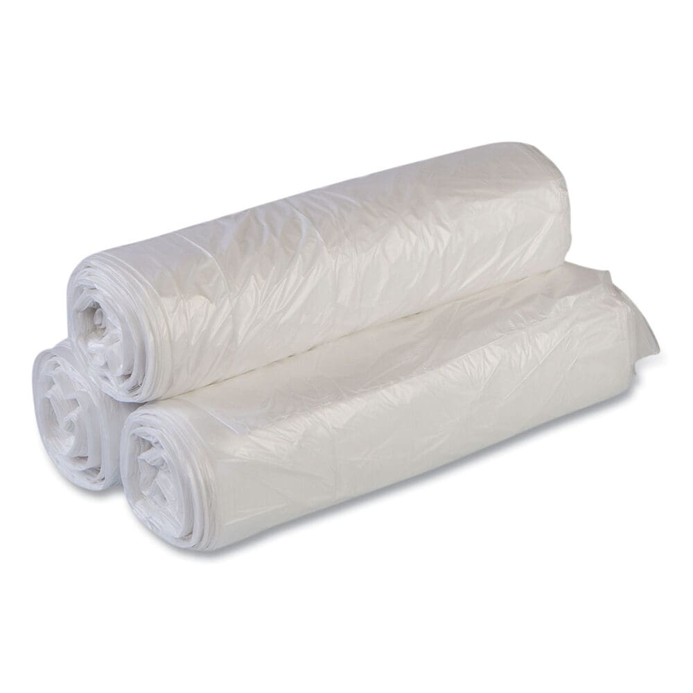 High-Density Commercial Can Liners Value Pack, 16 gal, 7 mic, 24" x 31", Clear, 50 Bags/Roll, 20 Interleaved Rolls/Carton - Image 3