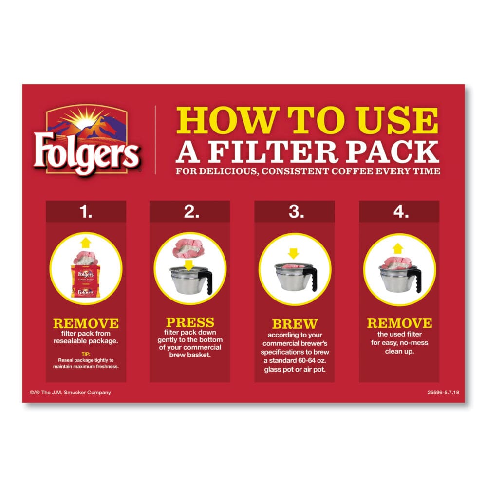 Coffee Filter Packs, Classic Roast, 1.4 oz Pack, 40/Carton - Image 8